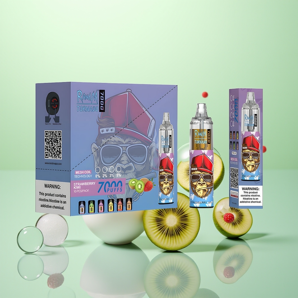 RandM Fumot Tornado 7000 Fraise Kiwi Lumière Réglable