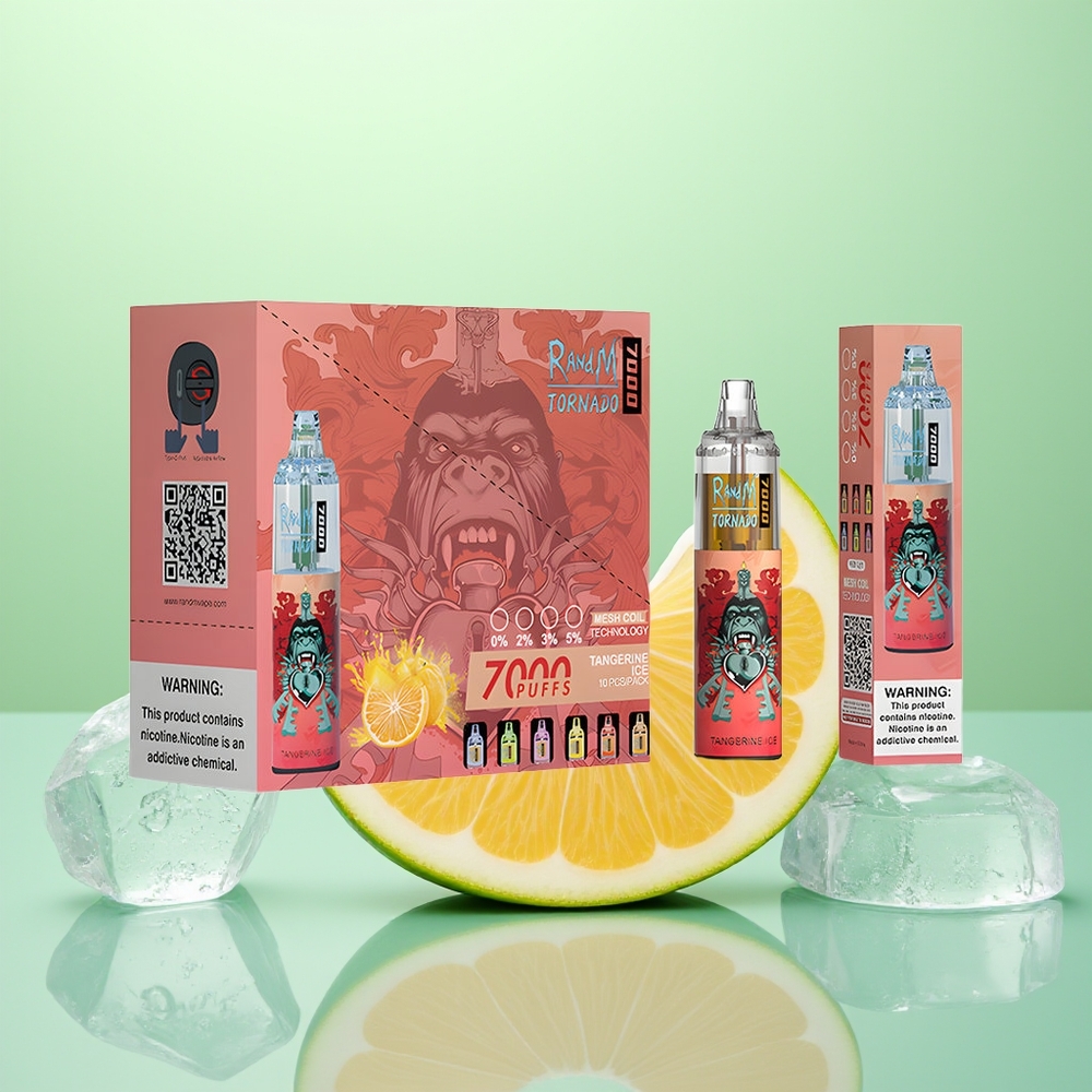 RandM Fumot Tornado 7000 Glace à la Mandarine Mesh Lumineuse