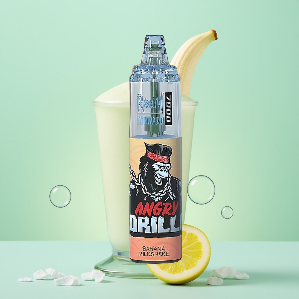 RandM Fumot Tornado 7000 Milkshake Banane Mesh Lumière RGB
