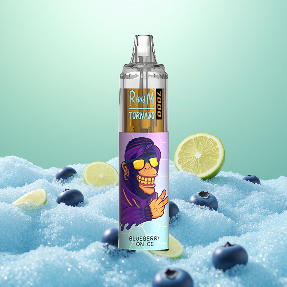 RandM Fumot Tornado 7000 Myrtille Sur Glace avec E-liquide et Batterie