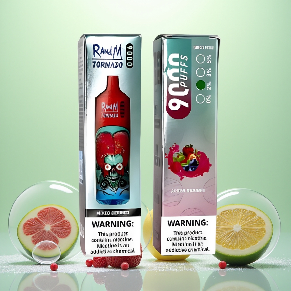 RandM Fumot Tornado 9000 Baies Mixtes Lumineuses avec Batterie Rechargeable