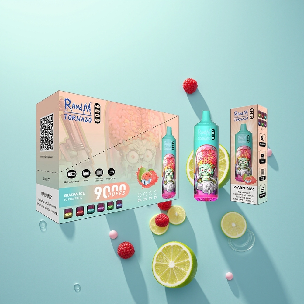RandM Fumot Tornado 9000 Framboise Acidulée Bleue 9000 Puffs 18 mL