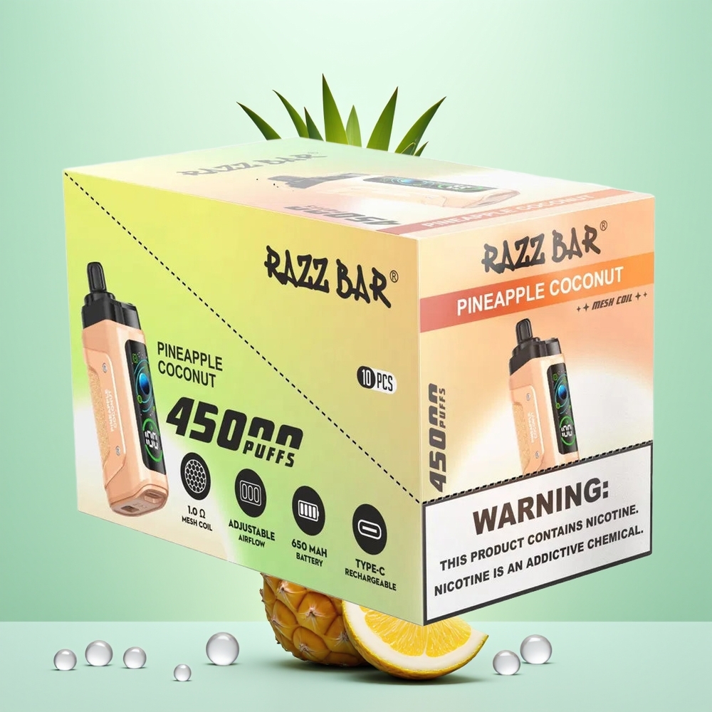 Razz Bar 45000 Ananas Noix de Coco Mesh Rechargeable