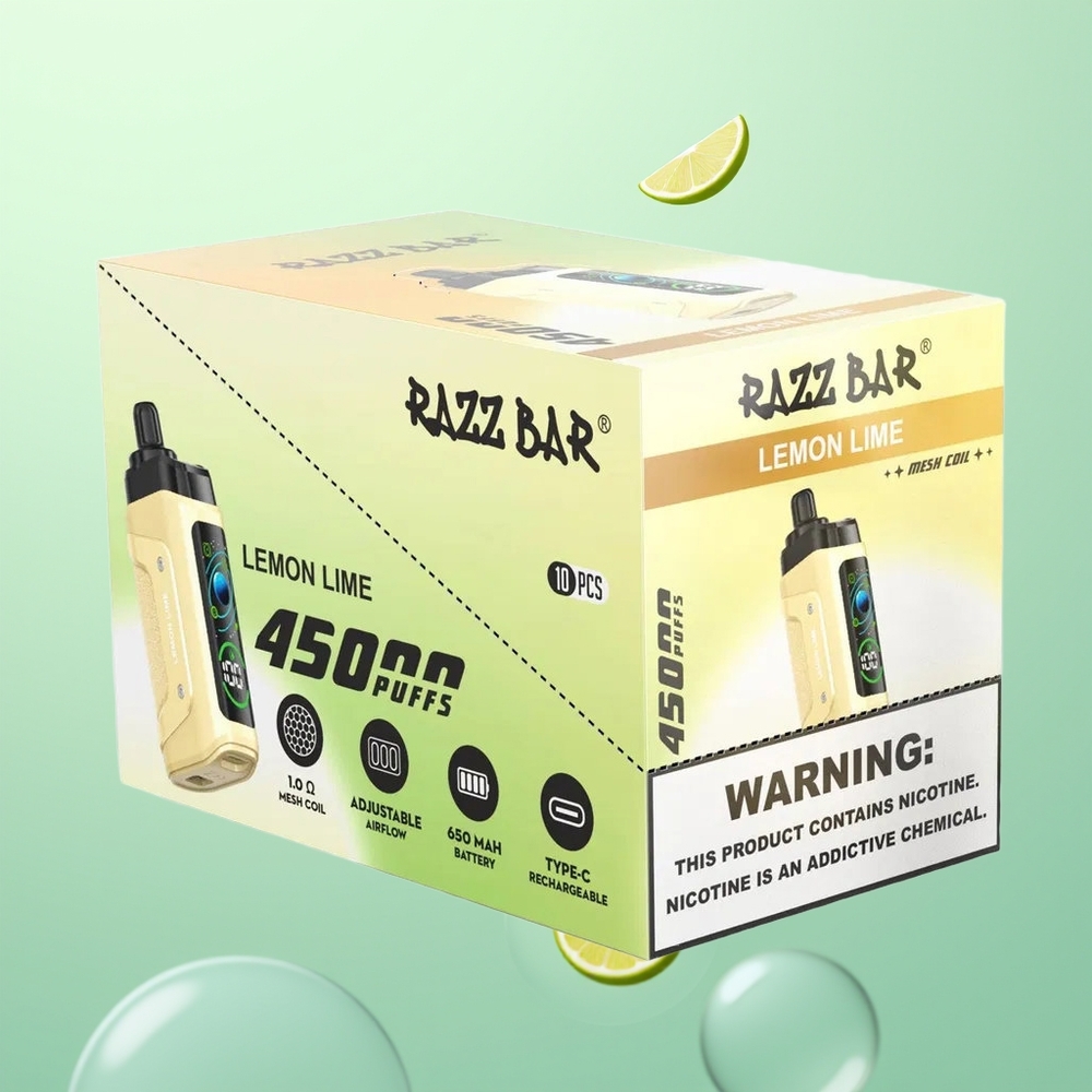 Razz Bar 45000 Citron Vert Rechargeable avec 20 mg/ml