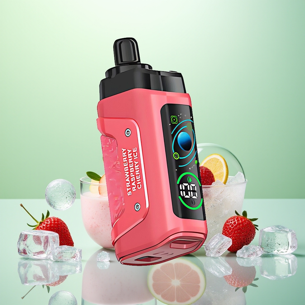 Razz Bar 45000 Fraise Cerise Glace avec Bobine Mesh 1.0 Ohm et Batterie 650 Mah
