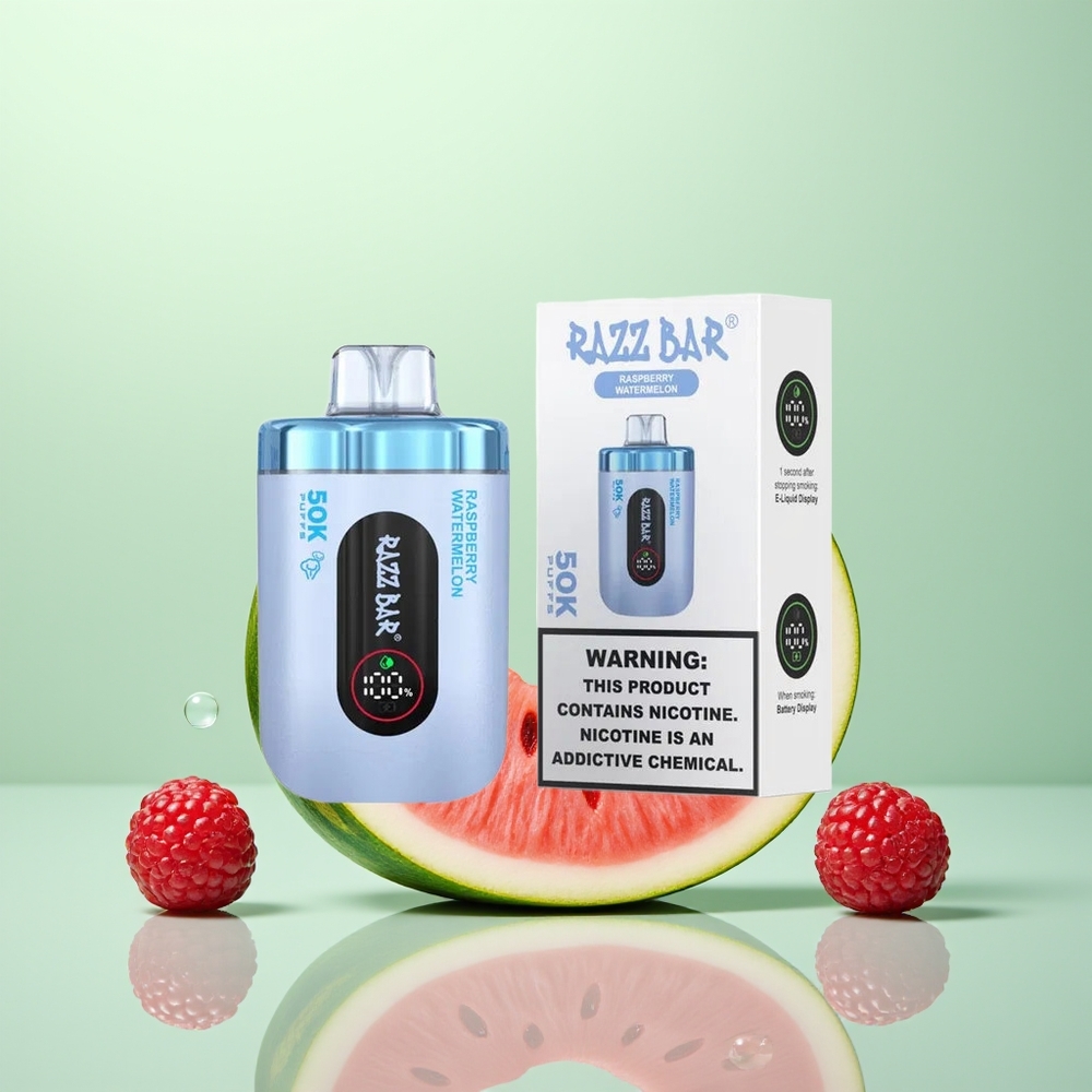 Razz Bar 50K Framboise Pastèque Rechargeable 2% Nicotine