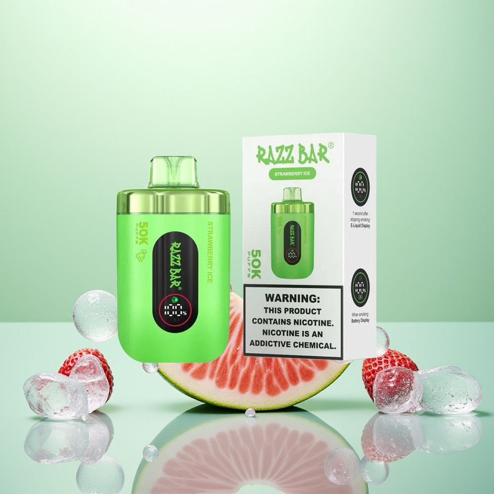 Razz Bar 50K Glace à la Fraise 1.0 Ohm 2% Nicotine
