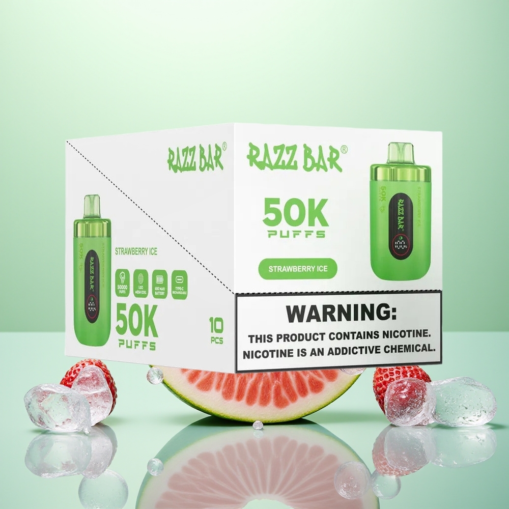 Razz Bar 50K Glace à la Fraise 1.0 Ohm 2% Nicotine