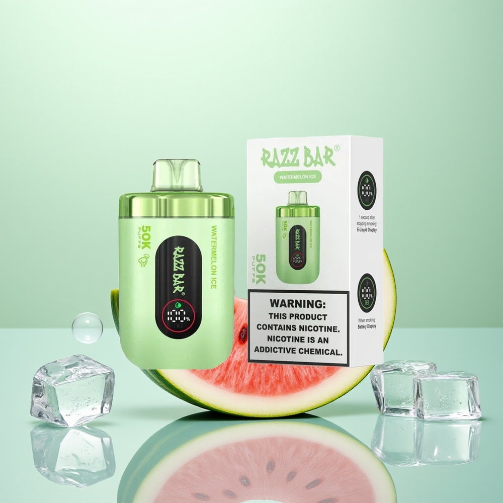 Razz Bar 50K Glace à la Pastèque Rechargeable 2% Nicotine