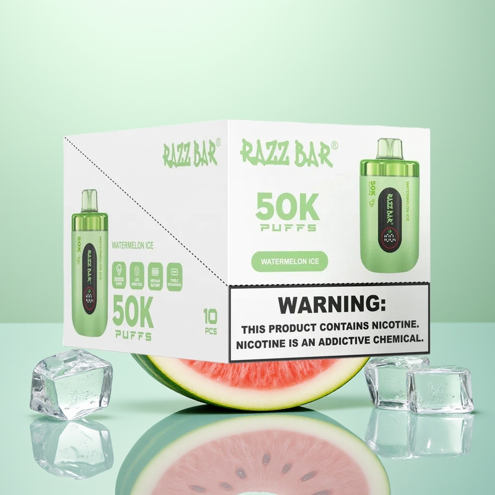 Razz Bar 50K Glace à la Pastèque Rechargeable 2% Nicotine