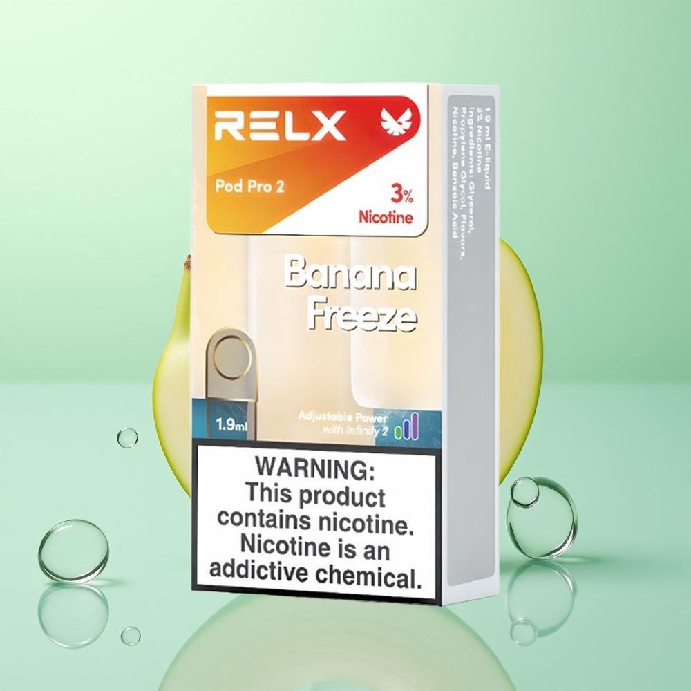 Relx Pod Pro 2 Vape Device Banane Glacée Pro Pod 2 - 1.9ml / 3 Modes / 2-3 Pods