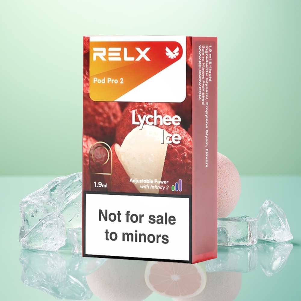 Relx Pod Pro 2 Vape Device Glace de Litchi Mode Éco 1.9ml 2 Pods
