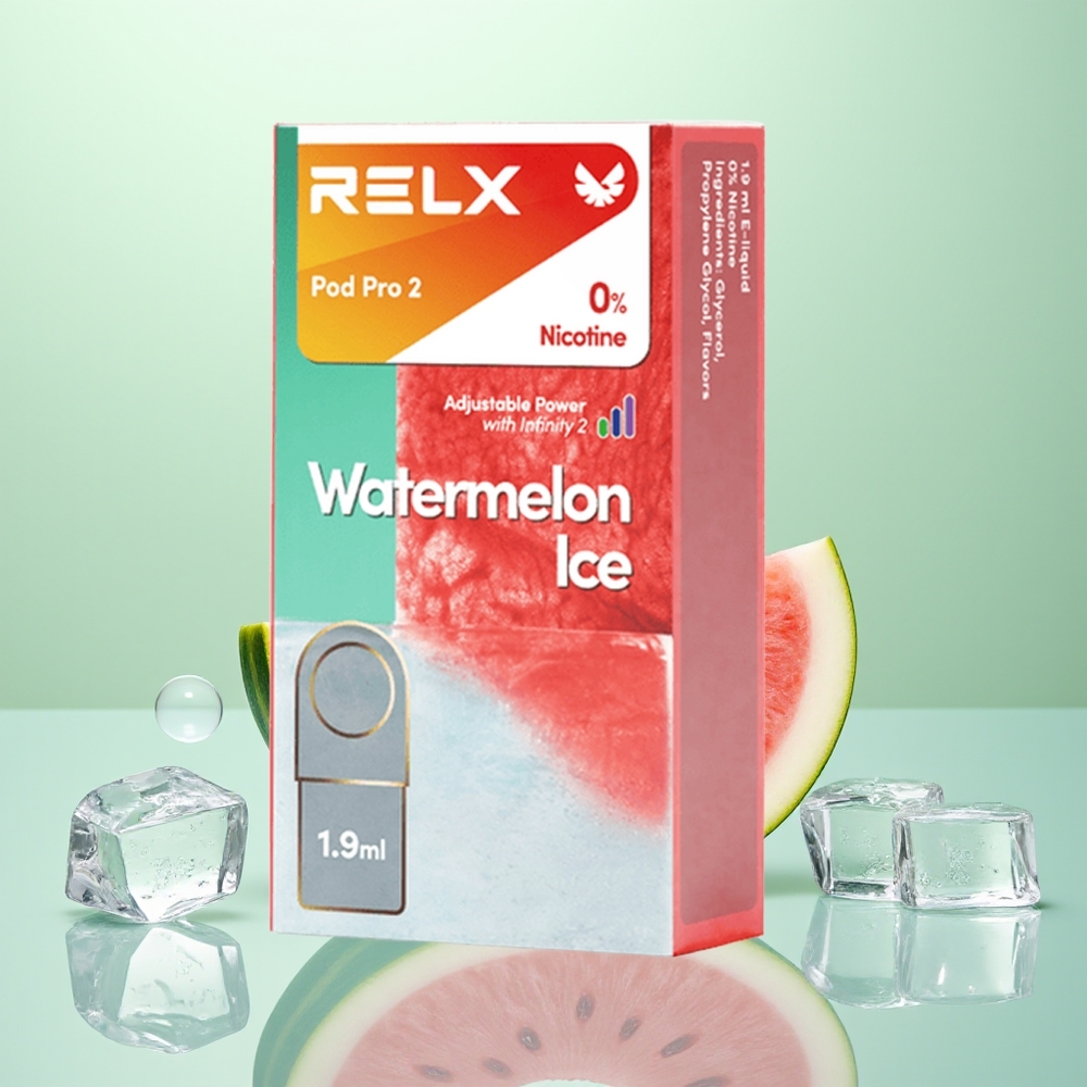 Relx Pod Pro 2 Vape Device Glace à la Pastèque - 1.9ml / 3 Modes - Pack de 2 ou 3