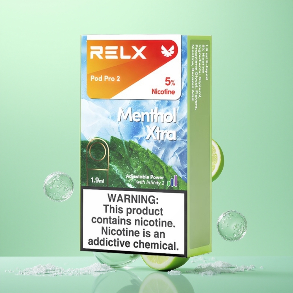 Relx Pod Pro 2 Vape Device Menthol Xtra Pods Double Éco 1.9ml