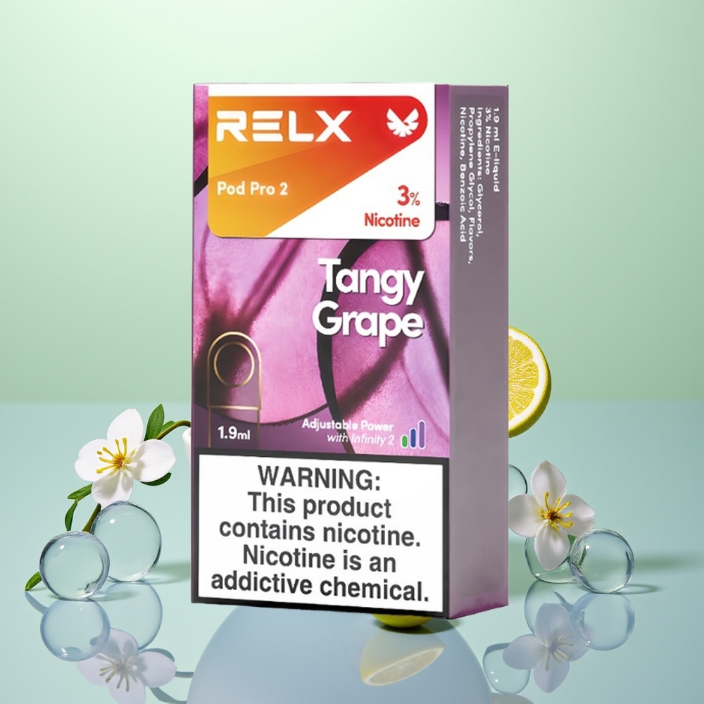 Relx Pod Pro 2 Vape Device Raisin Acidulé - 1,9ml / 2-3 pods / Mode Eco-Smooth-Boost