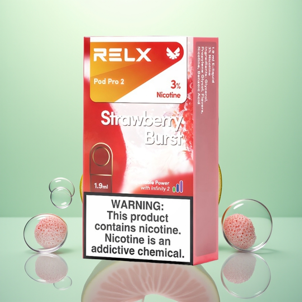 Relx Pod Pro 2 Vape Device Éclat de Fraise 1.9ml 3M
