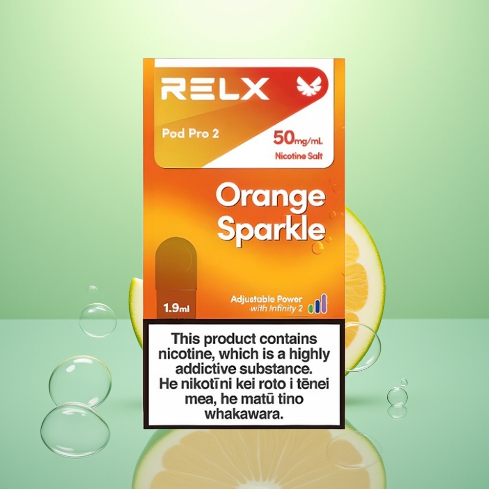 Relx Pod Pro 2 Vape Device Étincelle Orange Pro Pod 1.9ml 3 Modes
