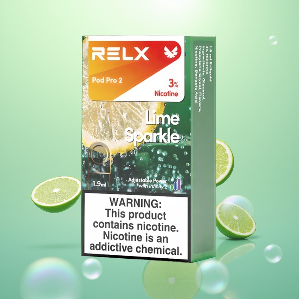 Relx Pod Pro 2 Vape Device Étincelle de Citron Vert 1.9ml Mode Boost 3 Pods
