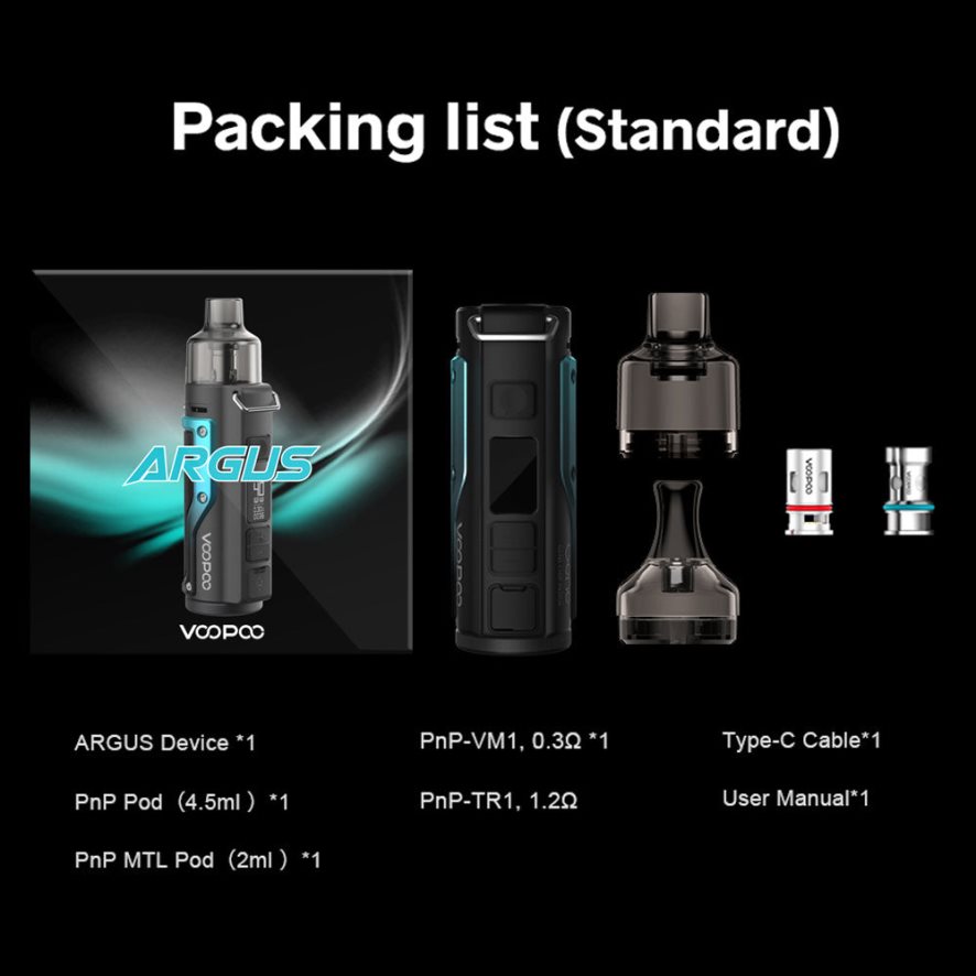 VOOPOO ARGUS kit de modules de dosettes vert pétrole-argent - VOOPOO vape price 4BXRH77