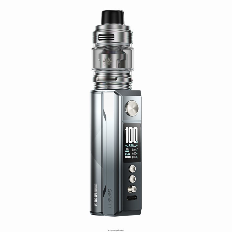 VOOPOO DRAG M100S dispositif de module argent et noir - VOOPOO vape tank France 4BXRH158
