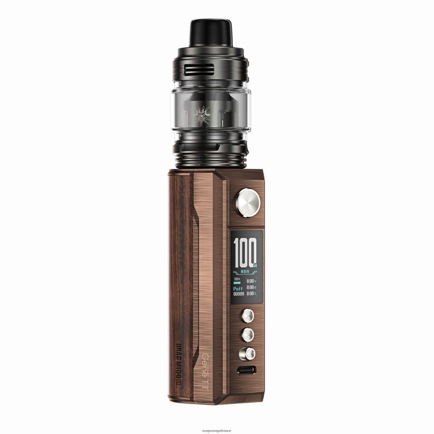 VOOPOO DRAG M100S dispositif de module laiton antique et padouk - VOOPOO site officiel France 4BXRH275