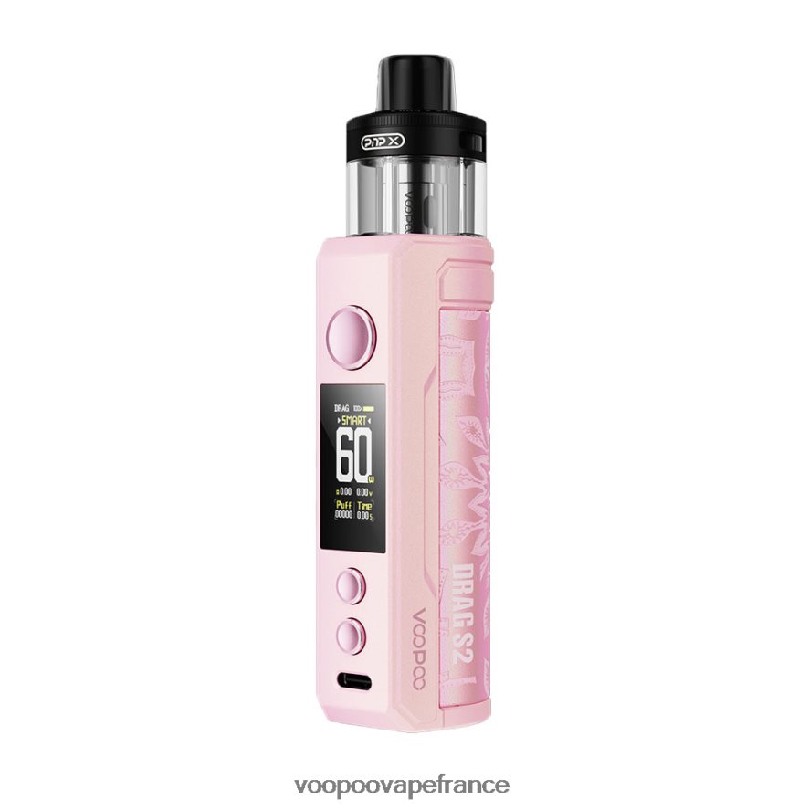 VOOPOO DRAG S2 kit de modules de dosettes rose brillant - VOOPOO vape pen France 4BXRH259