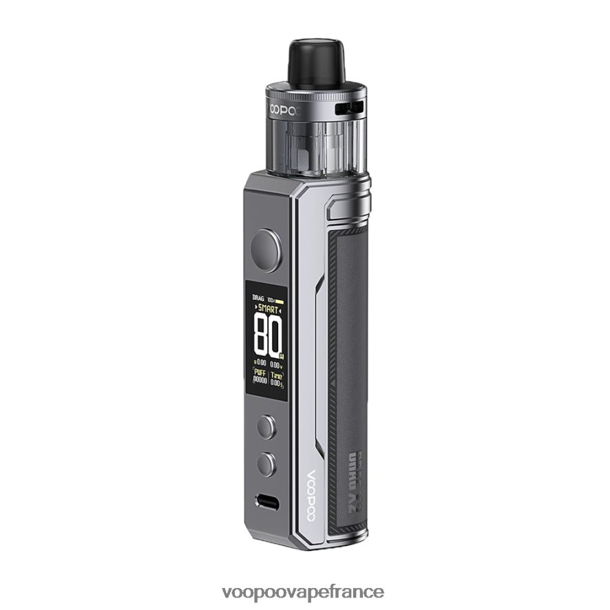 VOOPOO DRAG X2 mod de capsule métal gris - VOOPOO vape France 4BXRH233
