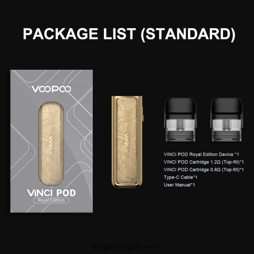 VOOPOO VINCI POD édition royale feuille d\'or - VOOPOO vape France 4BXRH343